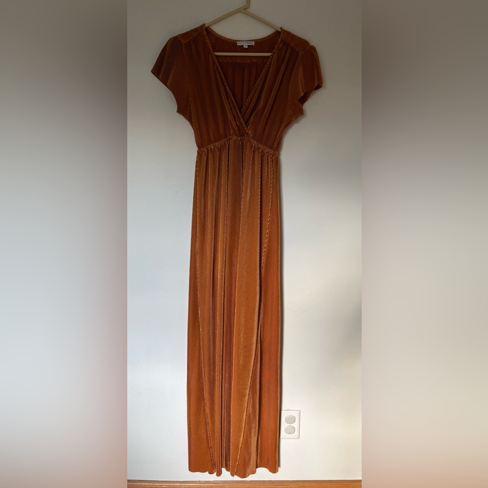 Baltic Born Ribbed Maxi Dress in Burnt Orange Women’s Size Small